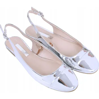 Dámská obuv Stříbrné, zrcadlové baleríny velikost 39 EU / 6 UK