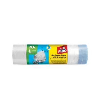 Pytle na odpadky Hewa FINO Perfect Close zatahovací pytle na odpad 70 l, 64 × 70 cm, bílé, 15 ks