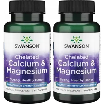 Doplněk stravy Swanson Health Products Vápník a Hořčík kapsle 60 ks