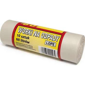 Pytle na odpadky PYTLE NA ODPADKY UNIVERZÁLNÍ BÍLÉ 60L x 10 KUSŮ 60 cm x 80 cm