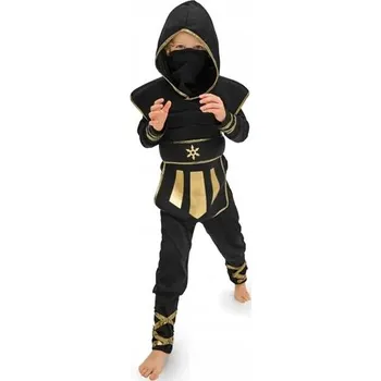 Karnevalový kostým Kostým Ninja, černý, dětský, velikost 96-116