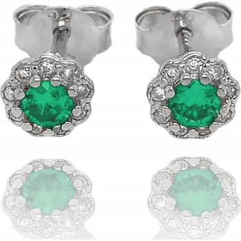 Náušnice STŘÍBRNÉ NÁUŠNICE KVĚTINKY DĚTSKÉ PEcky ŠROUBOVACÍ