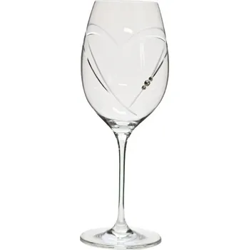 Sklenice Sklenice B.BOHEMIAN Svatební skleničky 470 ml HEARTS 2 ks