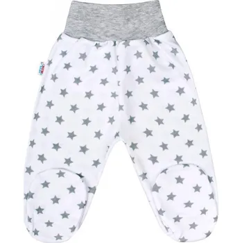 Kojenecké oblečení NEW BABY Kojenecké polodupačky New Baby Classic II šedé s hvězdičkami Šedá 74 (6-9m)
