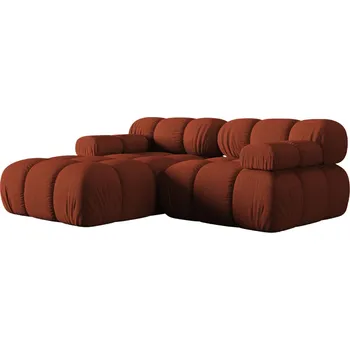 Pohovka Micadoni Terakotově oranžová rohová pohovka Bellis 188 cm, levá