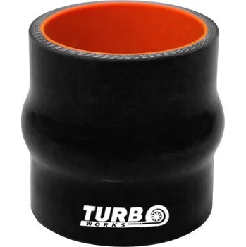 Spojovací materiál motoru Silikonová antivibrační spojka TurboWorks Pro černá 51mm
