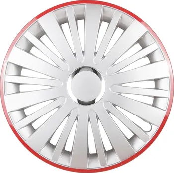 Poklice na kolo VERSACO Kryt kola - poklice FALCON 15" stříbrná s červeným okrajem