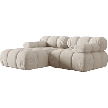 Pohovka Micadoni Světle béžová rohová pohovka Bellis 188 cm, levá