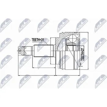 Sada kloubů pro hnací hřídel NTY NPZ-RE-041