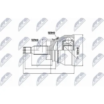 Sada kloubů pro hnací hřídel NTY NPZ-MS-038