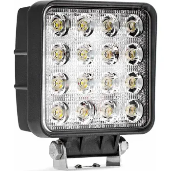 Denní svícení AMiO LED pracovní světlo 16x LED AWL05 EMC 108x108 48W FLAT 9-60V