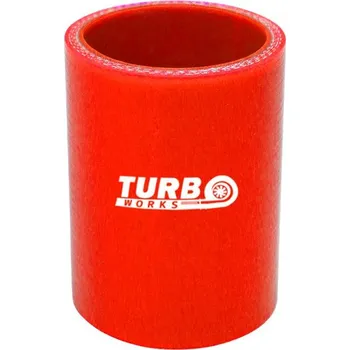 Spojovací materiál motoru Silikonová spojka TurboWorks červená 84mm 8cm