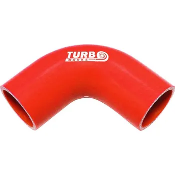 Spojovací materiál motoru Silikonové koleno TurboWorks červená 90° 12mm