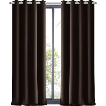 Závěs Fliying Dekorační závěs s kroužky Amálie, 145 x 250 cm-hnědá(cena za 1 kus)