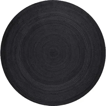 Hans Home Kusový koberec Jute Braided 106322 Black kruh - 100x100 (průměr) kruh
