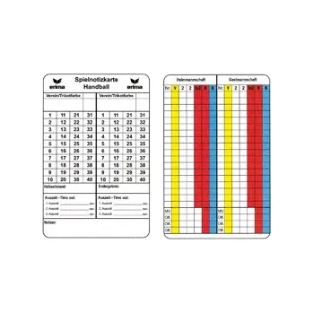 Píšťalka pro rozhodčího Kartičky pro záznam zápasů házená, různé barvy