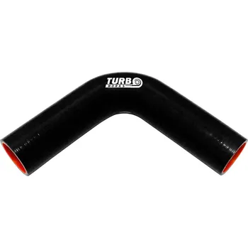 Spojovací materiál motoru Silikonové koleno 90° TurboWorks Pro černá 28mm XL