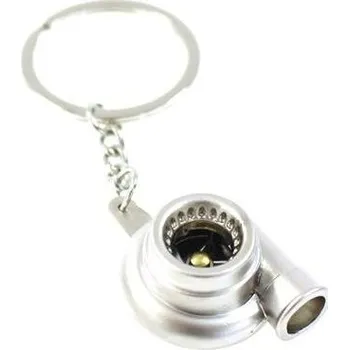 TurboWorks Přívěsek na klíče - turbo, stříbrný