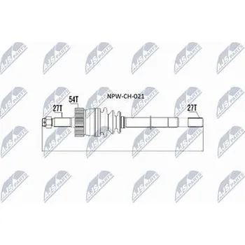Hnací hřídel - poloosa NTY NPW-CH-021