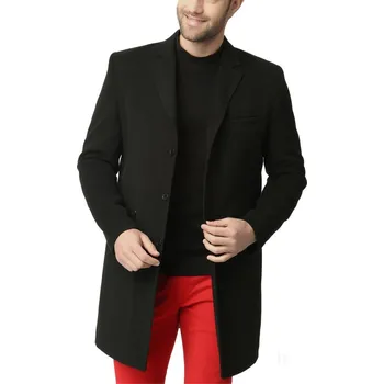 Dámský kabát Černý vlněný kabát Dewberry dewberry černá | bílá | červená 3516776