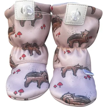 Capáčky Softshellové capáčky s microfleecem Lesní frajer - KUKUKAM 0-6 měsíců Béžová