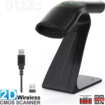 Kancelářská technika Čtečka čárových, 2D a QR kódů, bezdrátová + USB + stojan