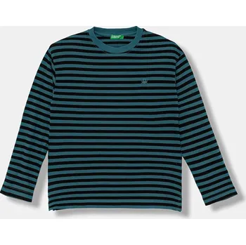 Dětské bavlněné tričko s dlouhým rukávem United Colors of Benetton 3FNLC10QB.G.seasonal tyrkysová 67X, vel. 130