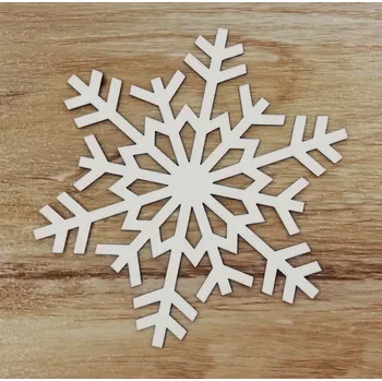 Vánoce Bílý výřez na okno - vločka č.5 - 9cm