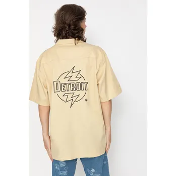 Pánská košile Carhartt WIP Ablaze (cornsilk/black) M, hnědá