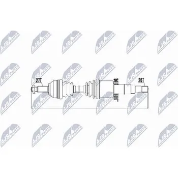 Hnací hřídel - poloosa NTY NPW-JG-001