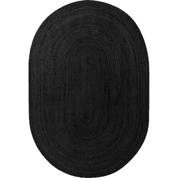 Kusový koberec Jute Braided 106322 Black ovál - doprava zdarma