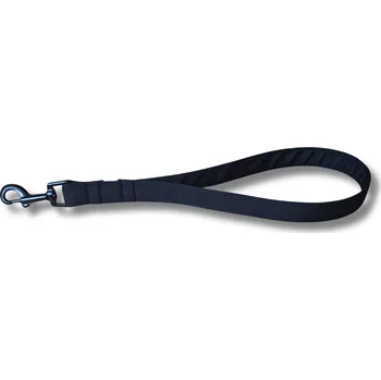 Vodítko pro psa Softshellové poutkové vodítko - couračka - ČERNÁ, 20 mm, Karabina 82 mm - pro střední plemena - pochromováno