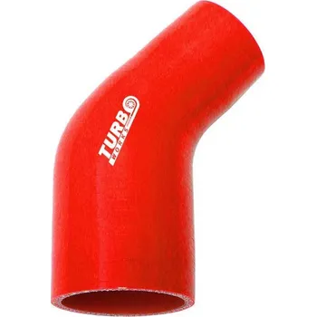 Spojovací materiál motoru Silikonová redukce TurboWorks červená 45° 63-76mm