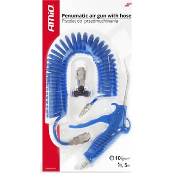 Příslušenství k nářadí AMiO Pneumatická hadice s pistolí a koncovky 10ATM