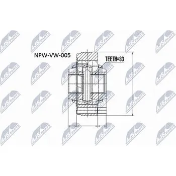 Sada kloubů pro hnací hřídel NTY NPW-VW-005