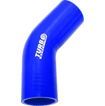 Spojovací materiál motoru Silikonové koleno TurboWorks modrá 45° 28mm