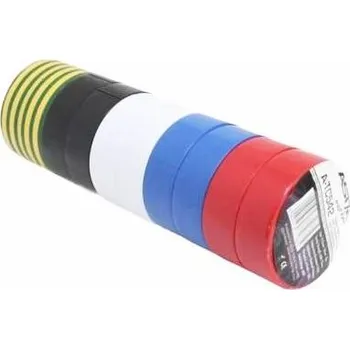 Izolační pásky, elektrikářské, PVC, 10 ks, 19 mm x 10 m, různé barvy - ASTA A-TC542