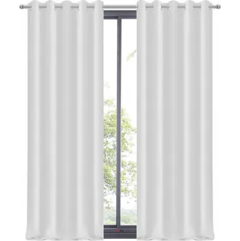 Závěs Fliying Dekorační závěs s kroužky Amálie, 145 x 250 cm-bílá(cena za 1 kus)