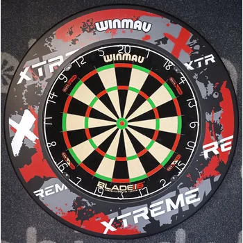 Terč na šipky Winmau set DOUBLE - terč Blade 6 Dual Core + okruží Xtreme Red
