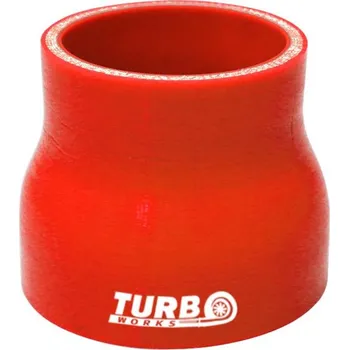 Spojovací materiál motoru Silikovová redukce TurboWorks červená 67-76mm