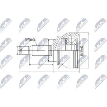 Sada kloubů pro hnací hřídel NTY NPZ-MS-061