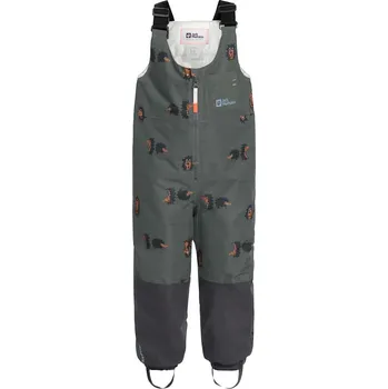 Chlapecké kalhoty Dětské zimní sportovní kalhoty Jack Wolfskin GLEEL 2L INS PRINT BIB 1610451 šedá 90X, vel. 92
