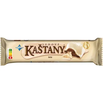 Čokoládová tyčinka Bílé KAŠTANY 45g cena za kartonové balení (Kartonové balení : 48 ks)