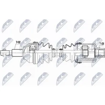 Hnací hřídel - poloosa NTY NPW-CH-036