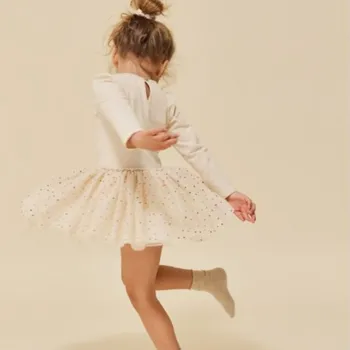 Dívčí šaty KONGES SLOJD Šaty Balerina Fairy - ETOILE MULTI BRAZILIAN SAND Velikost: 5-6y