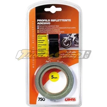 LAMPA Italy Reflexní proužek, linka na obvod kola 750 cm x 5 mm - zelená