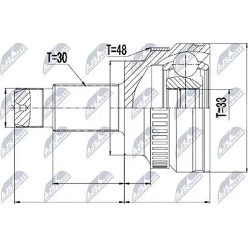 Poloosa kola Sada kloubů pro hnací hřídel NTY NPZ-BM-010