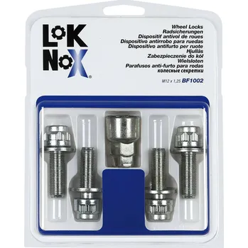 Šroubek na kolo LokNox bezpečnostní šrouby M12x1,25x34,5mm ploché s podložkou, klíč 17/19