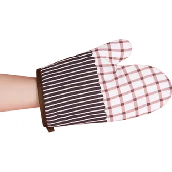 Chňapka Tepelně odolná kuchyňská rukavice 27 x 17 cm Bavlněná rukavice s pruhovaným motivem na vaření pečení grilování