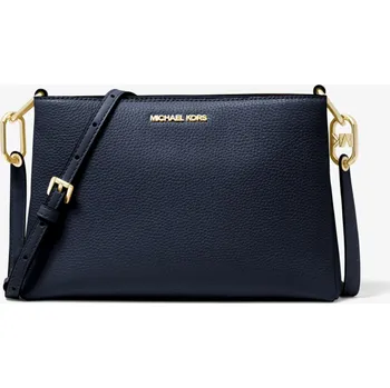 Kabelka Kožená kabelka Michael Kors Trisha MD Crossbody modrá